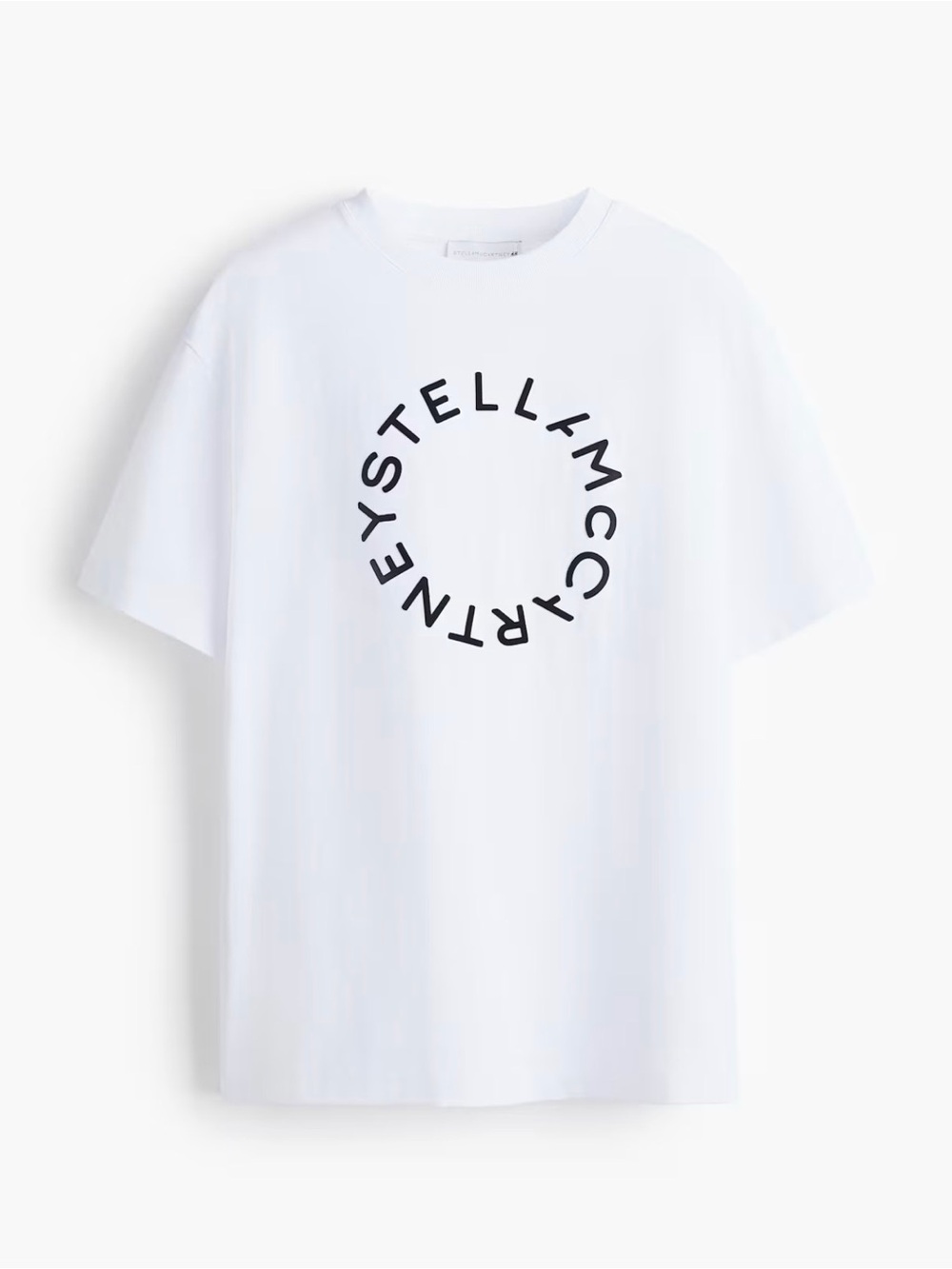 H&M x Stella McCartney White Tee with Black Circular Logo
